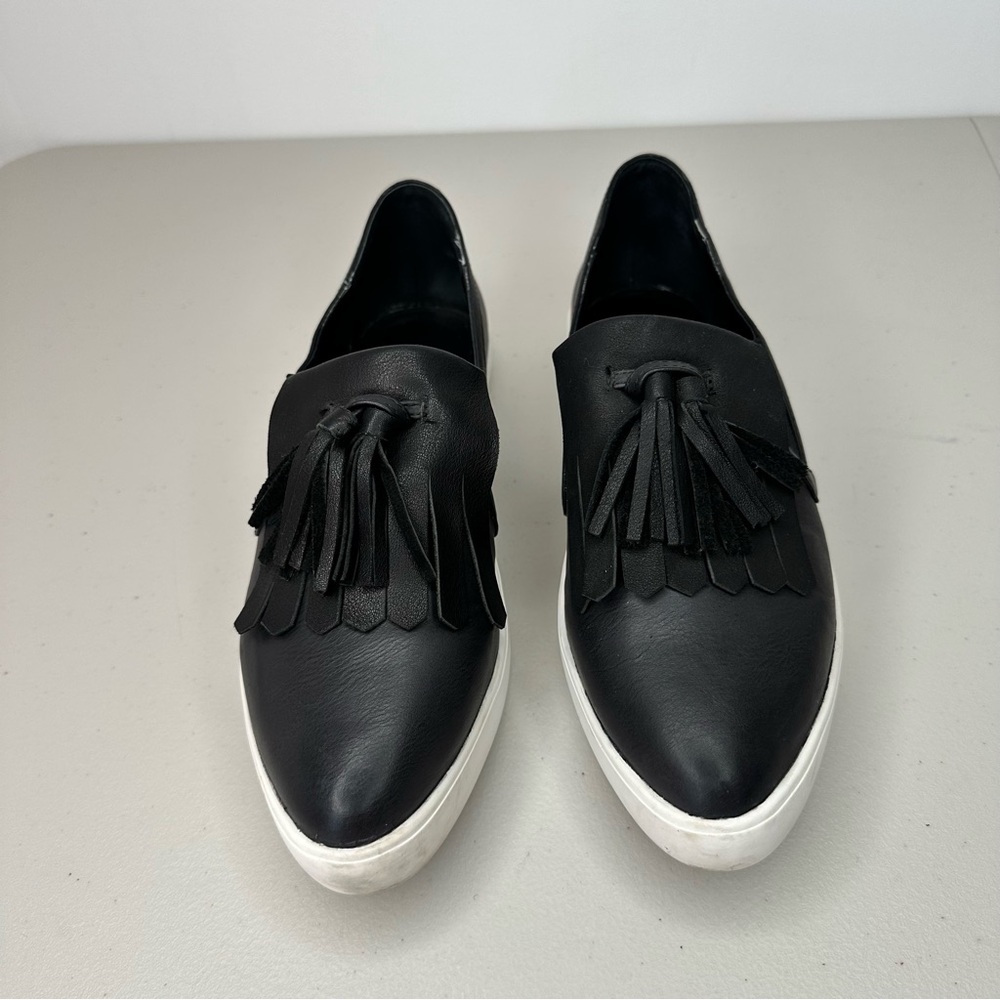 Steve Madden Boyhood Tassel Loafers Black Slip On Flats Women’s 9